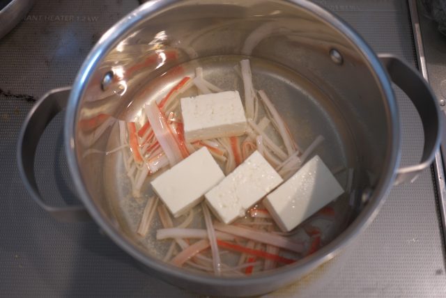 ブロッコリーのかに玉あん