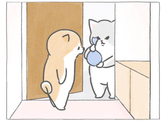 【四コマ漫画】vol.69「お花見」｜おはよう！おしばと愉快な仲間たち