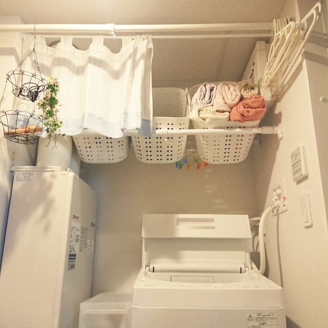 洗濯機上の収納