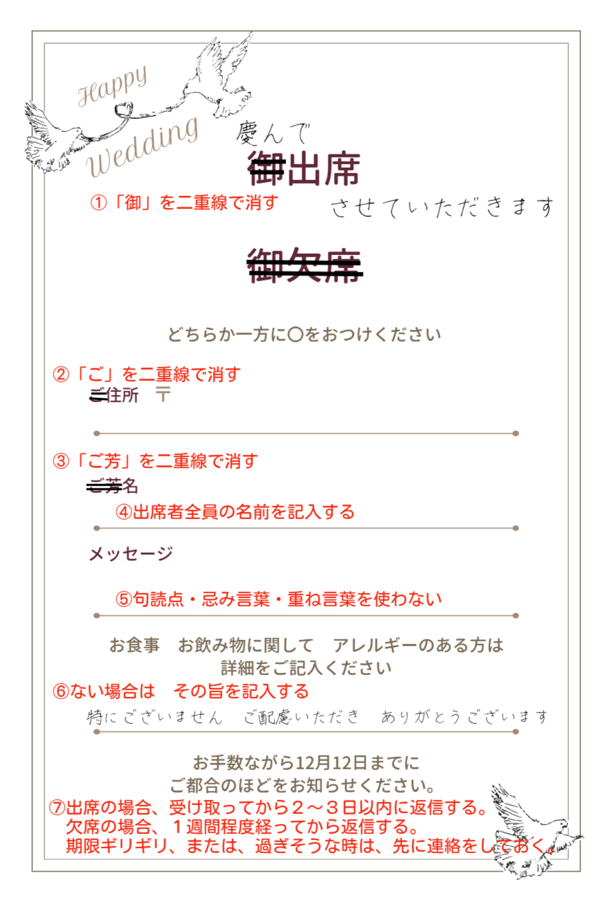 返信ハガキ