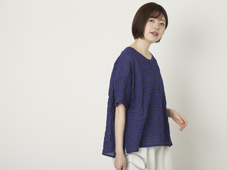stand/シャーリングギンガム 涼しいシンプルTシャツ