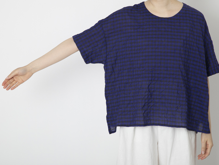 stand/シャーリングギンガム 涼しいシンプルTシャツ