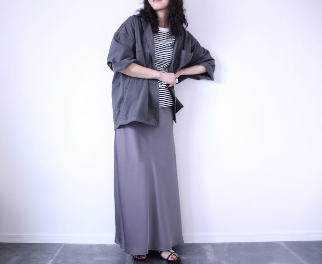 UNIQLOのリブボーダークルーネックT