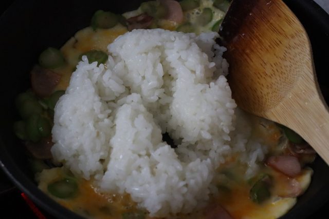 アスパラ炒飯