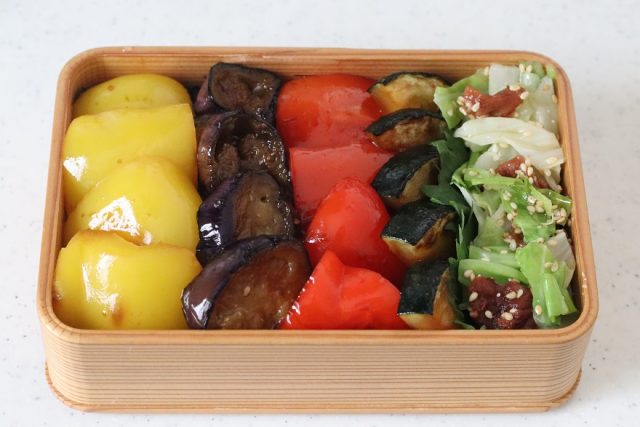 2品弁当の詰め方