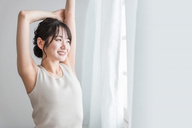 朝の女性