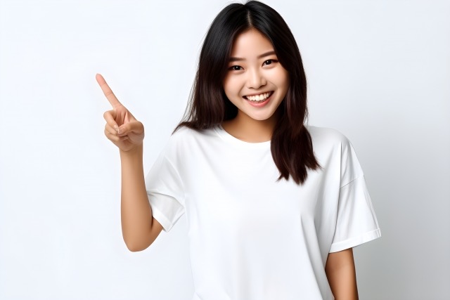 笑顔の女性