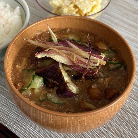 なすとなめこの冷や汁