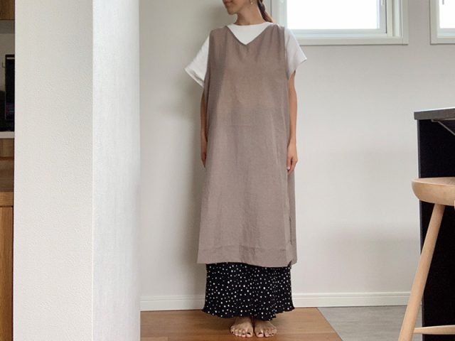 bon moment luxe 強撥水 袖のない割烹着