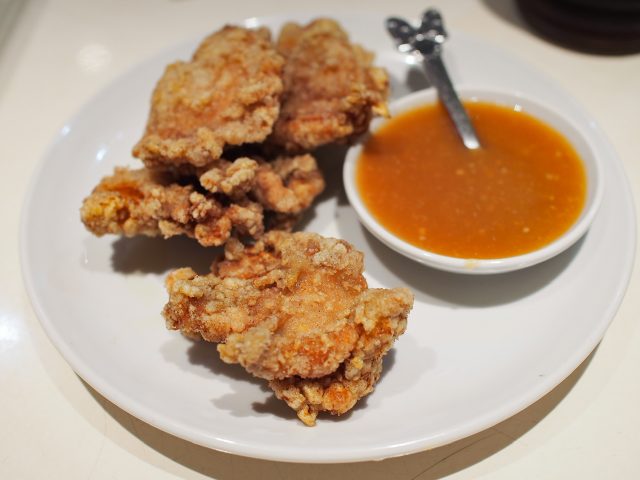 梅味噌付き鶏の唐揚げ