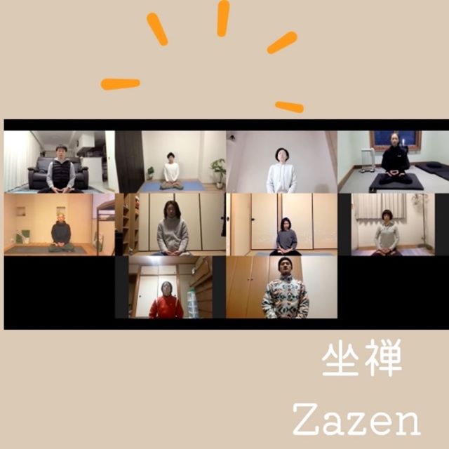 オンライン座禅会の様子
