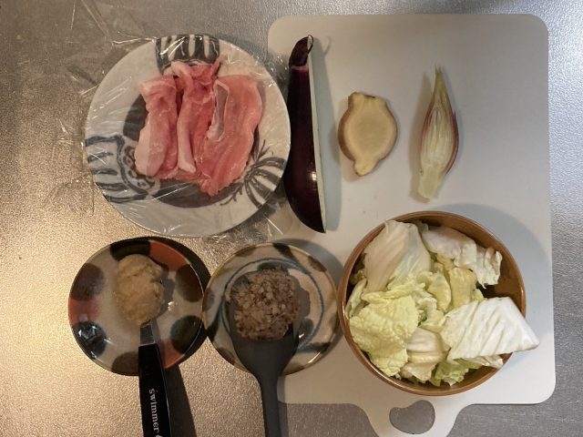 豚汁の材料