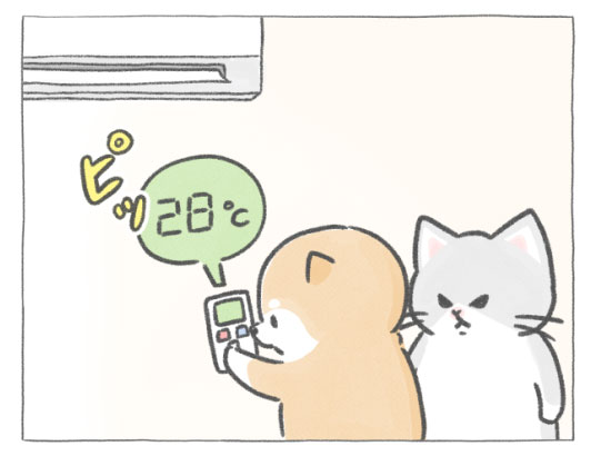 【四コマ漫画】vol.89「節電」｜おはよう！おしばと愉快な仲間たち