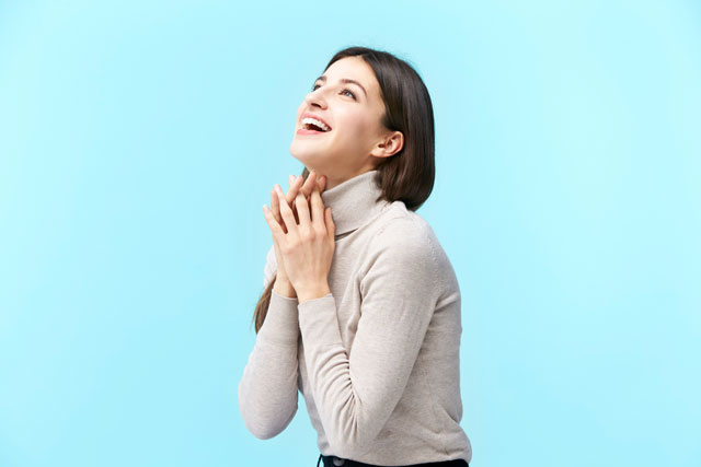 ラッキーな女性