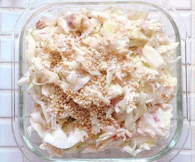 さっぱり味にやみつき！簡単「キャベツの梅ツナマヨサラダ」の作り置き