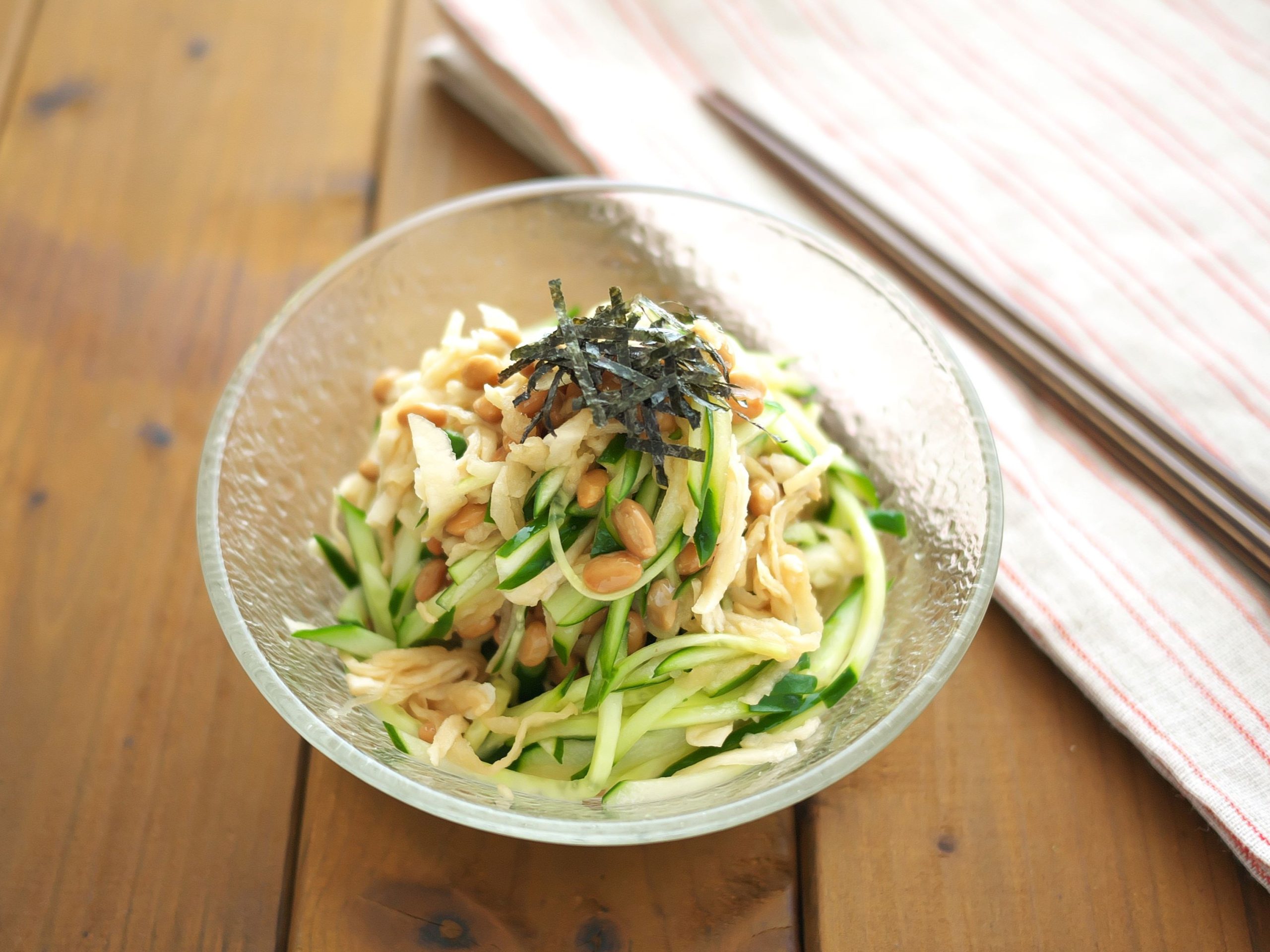 朝の腸活レシピ！簡単「納豆と切り干し大根のめんつゆ和え」