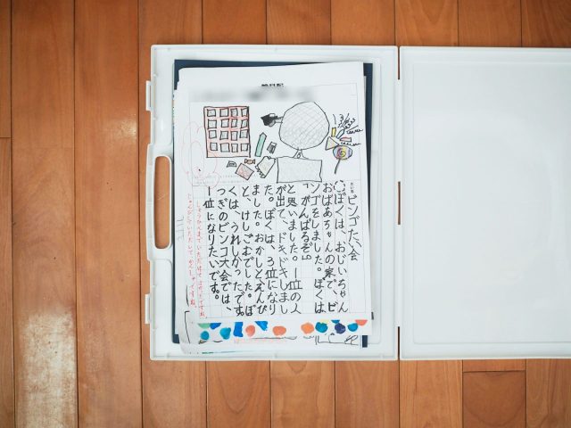 日記をA3の収納ケースにしまう