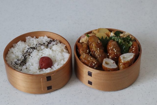 2品弁当の詰め方