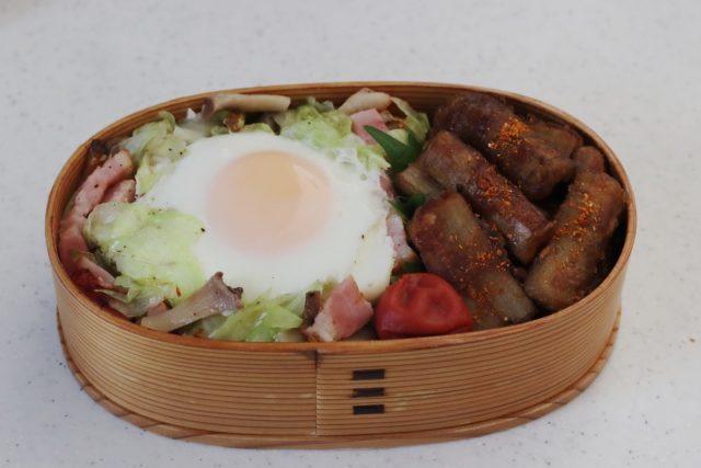 2品弁当の詰め方