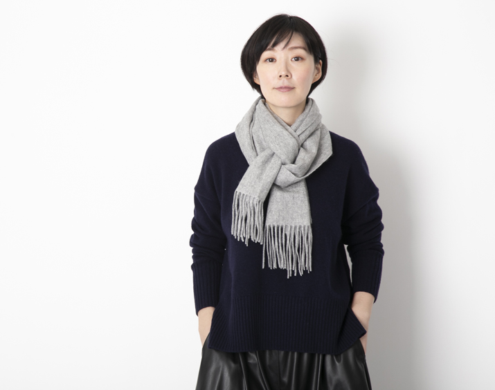 暖かいのに首元すっきり！「northpeace farm カシミヤ無地マフラー」