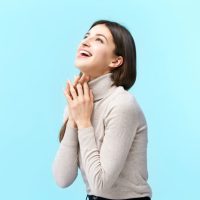ラッキーな女性