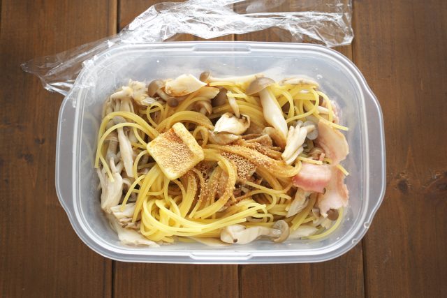 きのこのバター醤油パスタ