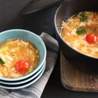 トマトとキムチの卵スープトマトとキムチの卵スープ