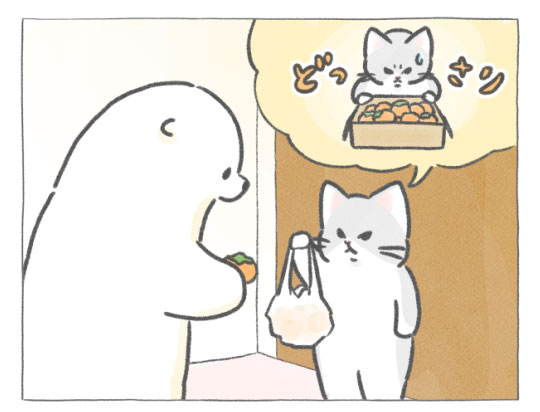 【四コマ漫画】vol.101「柿の大量消費」｜おはよう！おしばと愉快な仲間たち