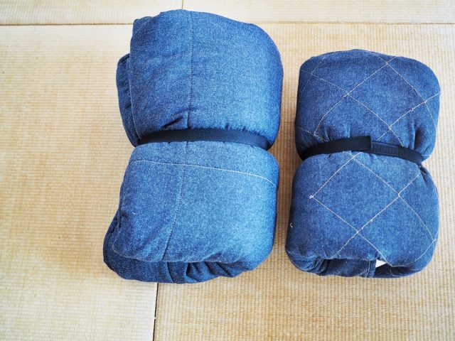 こたつ布団はベルトで大まか収納