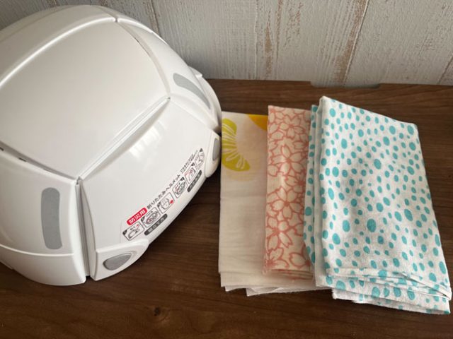 防災ヘルメットと手ぬぐい