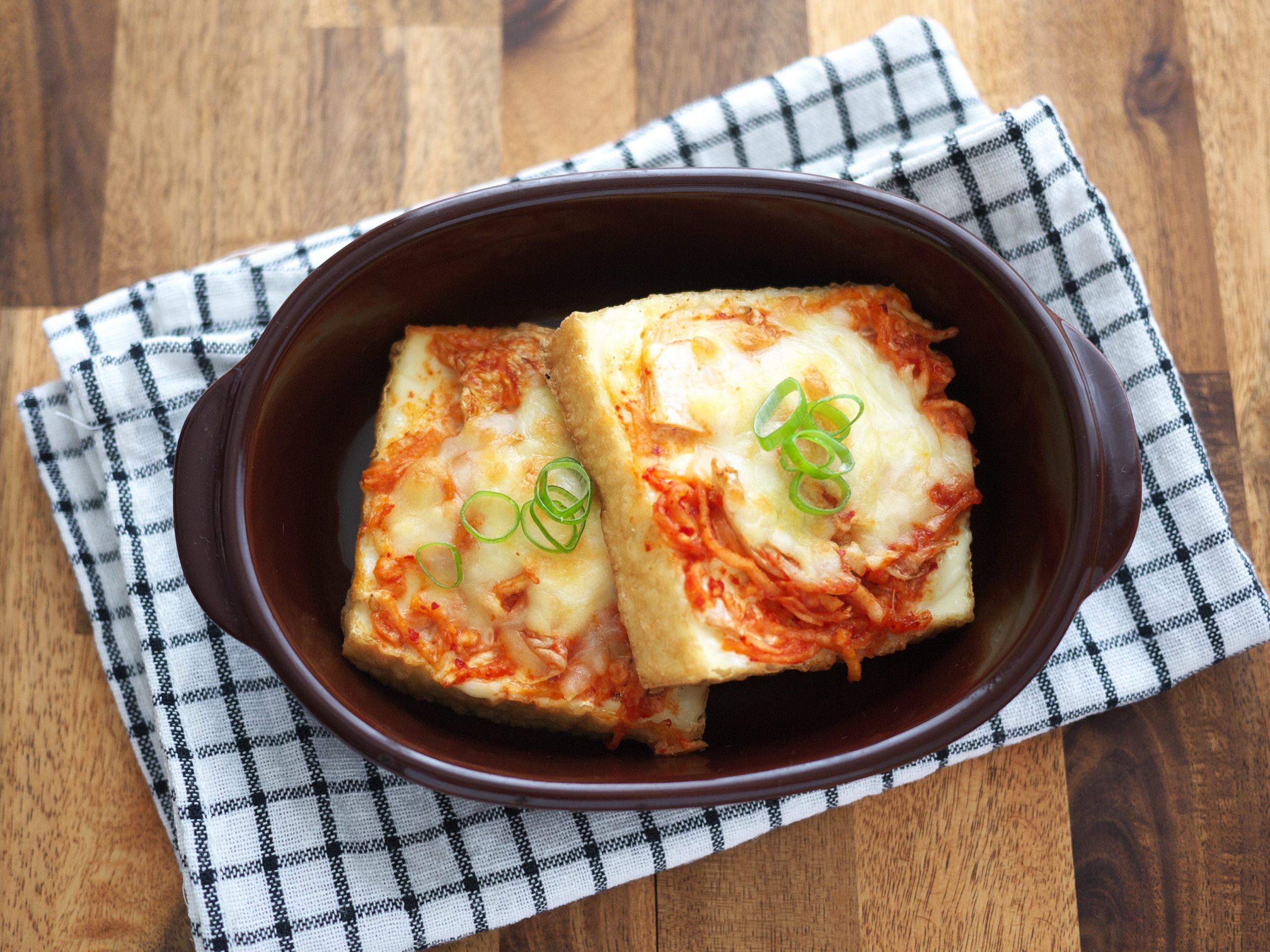 低糖質・高タンパク！簡単温活レシピ「厚揚げのキムチーズ焼き」