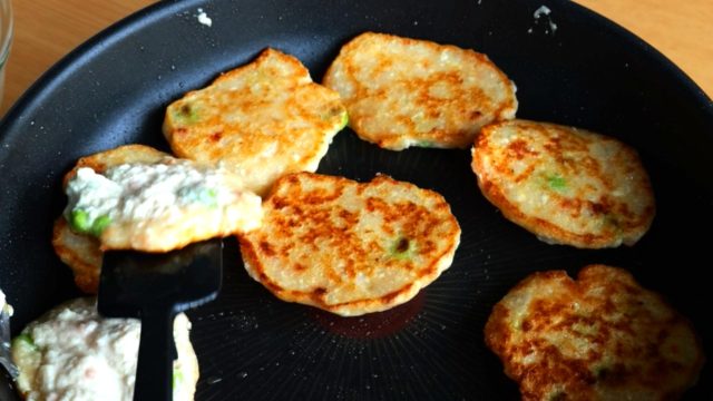 枝豆と鮭の豆腐焼き