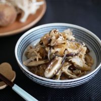 きのこと春雨のレンジ和え