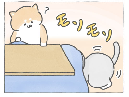 【四コマ漫画】vol.106「こたつパン」｜おはよう！おしばと愉快な仲間たち