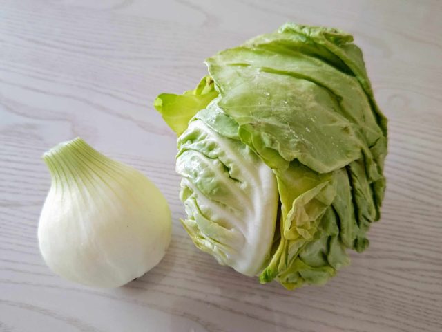 春キャベツ、新玉ねぎ