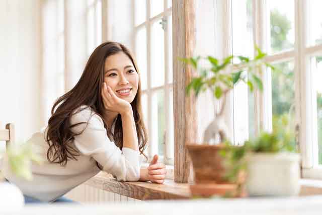 女性 笑顔