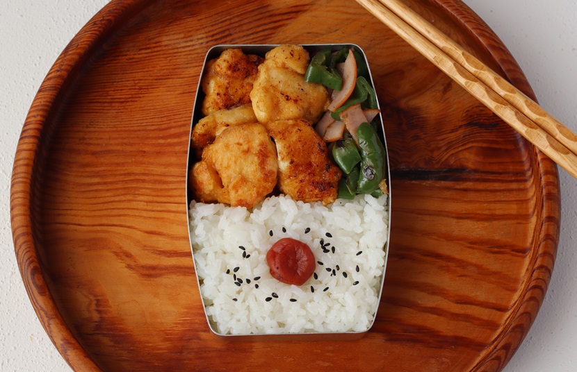 幼児弁当にも◎簡単「輪切りササミの唐揚げ」「ハムピーマン」2品弁当