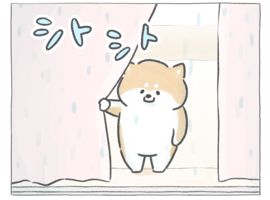 【四コマ漫画】vol.114「おうちでお花見」｜おはよう！おしばと愉快な仲間たち