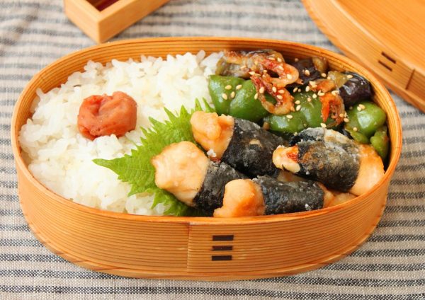 「ささみ海苔巻き唐揚げ」「なすピーマンの海老みそ炒め」