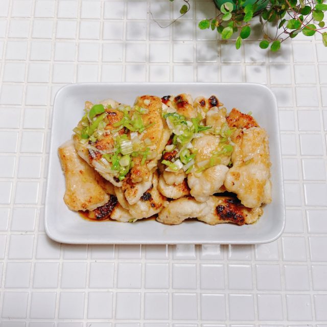 鶏むね肉の甘酢ネギだれ