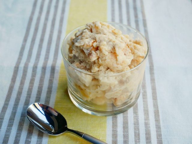 バナナとクッキーのミルクアイス