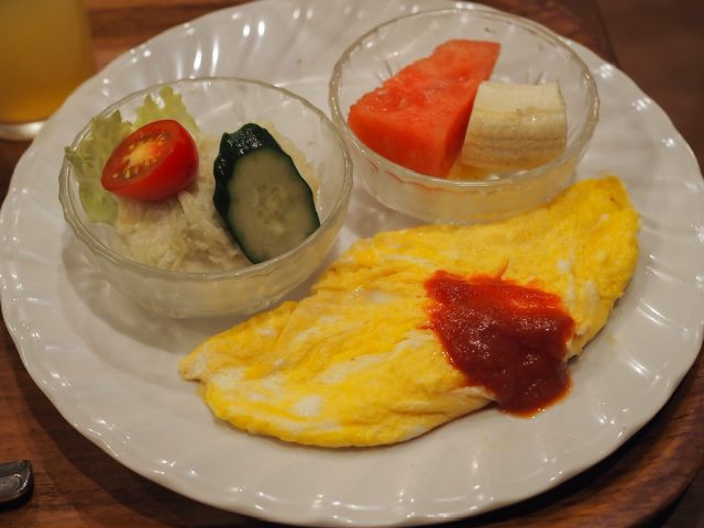 新橋「ブラボオ」 モーニング オムレツ