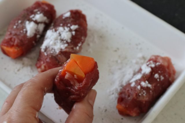 にんじん肉巻き
