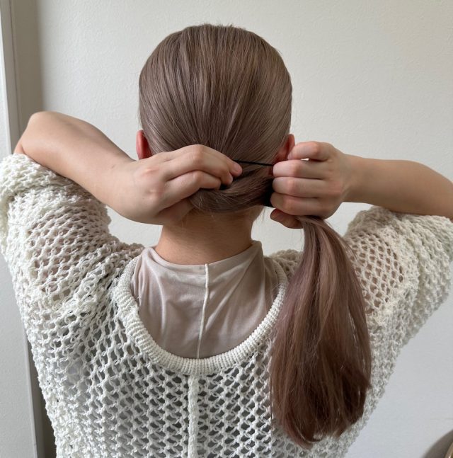 ゴム1本ヘアアレンジ