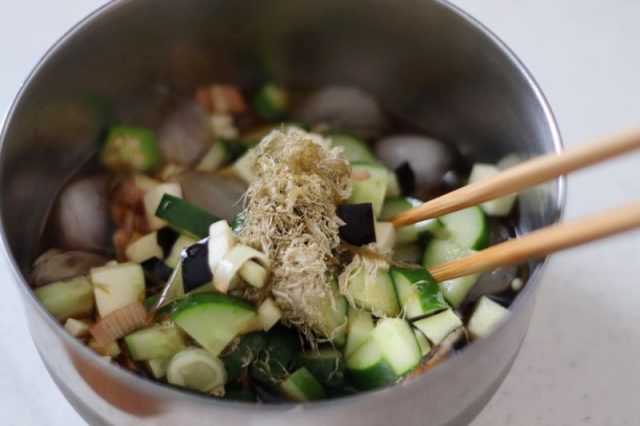 野菜、とろろ