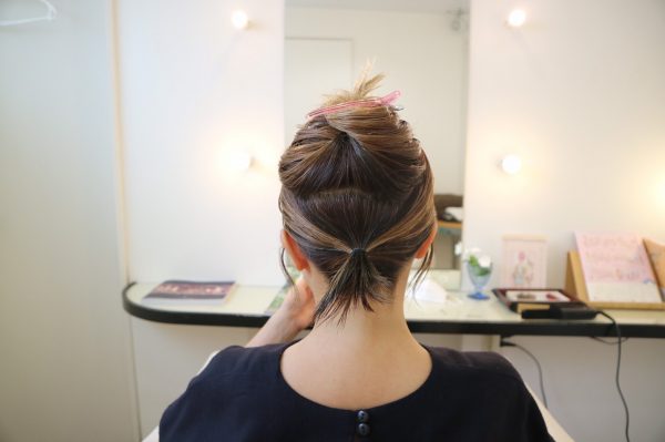 お団子ヘアアレンジ