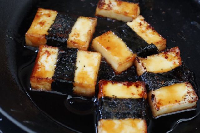 のり巻き厚揚げの照り焼き