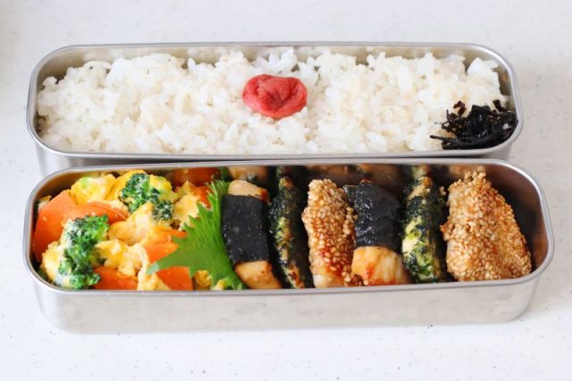 2品弁当の詰め方プロセス