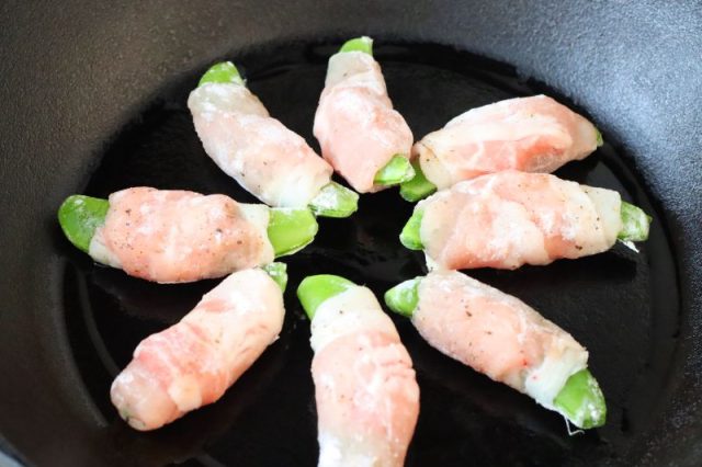 肉巻きスナップえんどう