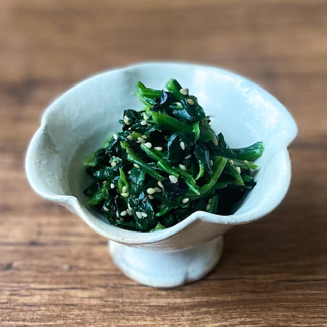ほうれん草と海苔の塩ナムル